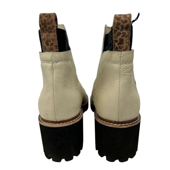 Dolce Vita ivory leather Huey H2O boots. Waterproof w/ lug heels. Sz 10 - Picture 7 of 16
